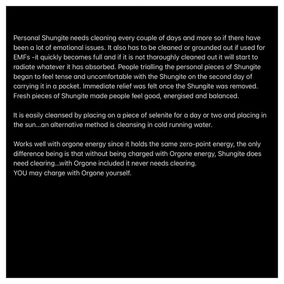 Elite Shungite Crescent Moon Healing EMF Protection Pendant Necklace - Picture 8 of 9